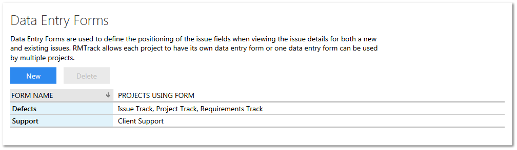 Data Entry Forms
