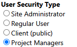 7. User Security Type