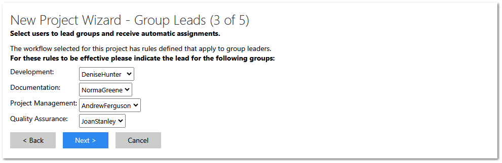 Group Leads (3 of 5)