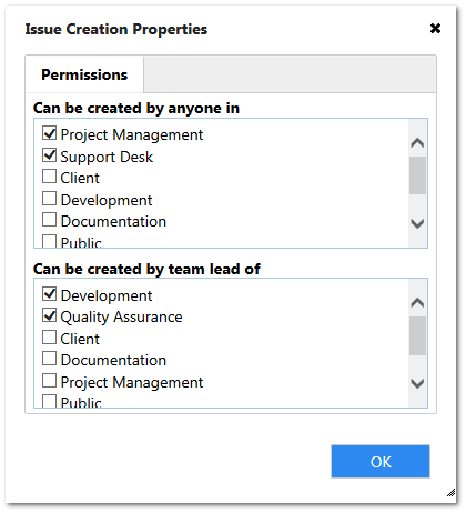 Issue Create Object