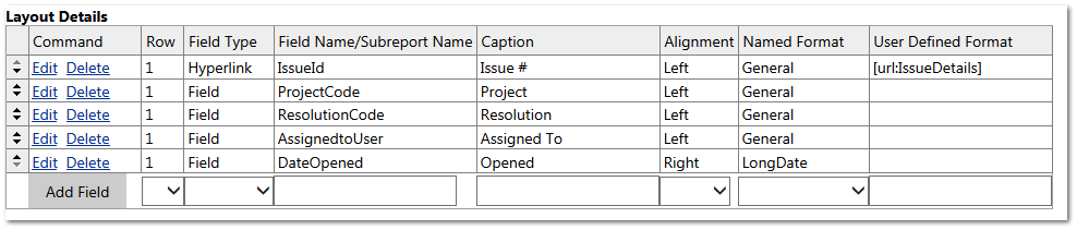 Layout Type - Report & Auto Format